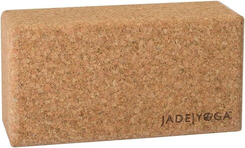 JadeYoga Cork Block - Non-Slip Yoga Prop and Pilates Block | Natural Cork Yoga Block | Water Resistant & Lightweight in Saudi Arabia