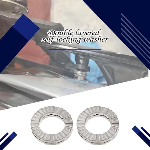 ECSiNG 20PCS M6 Wedge Manganese Steel Washers Double Stack Locking Washers Outer Diameter 10.8mm Thickness 2mm for Distribute Pressure from Bolts and Nuts in Kuwait
