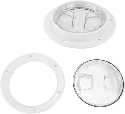 Yctze Boat Deck Access Hatch Transparent‑Cover White Round ABS Plate for RV Marine Yacht Boat Deck Access Hatch (6 inches) in Saudi Arabia