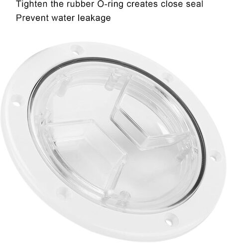 Yctze Boat Deck Access Hatch Transparent‑Cover White Round ABS Plate for RV Marine Yacht Boat Deck Access Hatch (6 inches) in Saudi Arabia