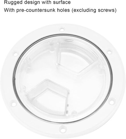 Yctze Boat Deck Access Hatch Transparent‑Cover White Round ABS Plate for RV Marine Yacht Boat Deck Access Hatch (6 inches) in Saudi Arabia