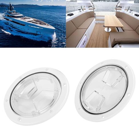 Yctze Boat Deck Access Hatch Transparent‑Cover White Round ABS Plate for RV Marine Yacht Boat Deck Access Hatch (6 inches) in Saudi Arabia