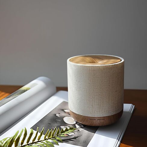Essential Oil Diffuser 7 fl oz (200ml) with Fabric Cover and Night Lamp | Ultrasonic Aroma Diffuser | Humidifier with Lights | Room Decor | Small Humidifier for Bedroom | Housewaming Gift in Kuwait