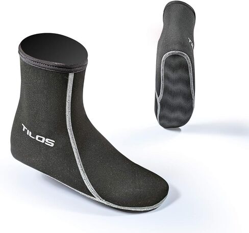 جوارب Tilos 3 مم مقاومة للماء من النيوبرين للغوص والغطس والسباحة والرياضات المائية والمشي لمسافات طويلة وغيرها الكثير (أسود، متوسط) in Kuwait