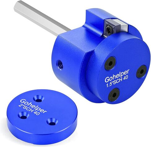 PVC Fitting Saver with 1-½-Inch and 2 Inch Head Aluminum, PVC Pipe Reamer, PVC Socket Saver with 0.315" Hex Shaft, For Water Lines, Drain Lines, Vent Lines in Saudi Arabia