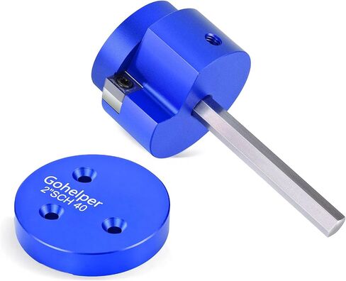 PVC Fitting Saver with 1-½-Inch and 2 Inch Head Aluminum, PVC Pipe Reamer, PVC Socket Saver with 0.315" Hex Shaft, For Water Lines, Drain Lines, Vent Lines in Saudi Arabia