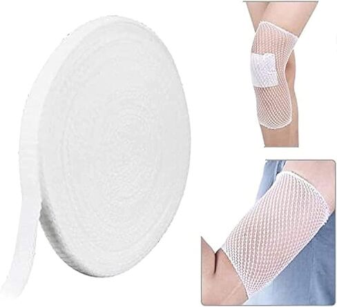 10M Tubular Bandage Elastic Net Dressing Breathable Tubular Ttubular Gauze Breathable Tubular Stretch Bandage First-aid Dressing Wrap Retainer for Protect Soft, Fragile Skin (3#) in Saudi Arabia