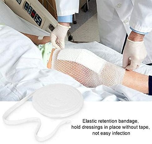 10M Tubular Bandage Elastic Net Dressing Breathable Tubular Ttubular Gauze Breathable Tubular Stretch Bandage First-aid Dressing Wrap Retainer for Protect Soft, Fragile Skin (3#) in Saudi Arabia