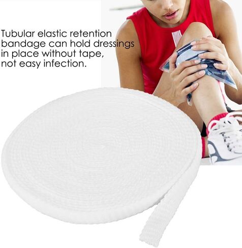 10M Tubular Bandage Elastic Net Dressing Breathable Tubular Ttubular Gauze Breathable Tubular Stretch Bandage First-aid Dressing Wrap Retainer for Protect Soft, Fragile Skin (3#) in Saudi Arabia