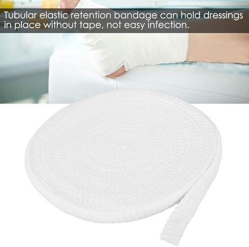 10M Tubular Bandage Elastic Net Dressing Breathable Tubular Ttubular Gauze Breathable Tubular Stretch Bandage First-aid Dressing Wrap Retainer for Protect Soft, Fragile Skin (3#) in Saudi Arabia