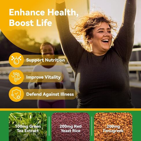 Berberine 1300mg with Green Tea Extract, Resveratrol, Red Yeast Rice & CoQ10 – 13-in-1 Immune Health, Natural Metabolic Support – 60 Capsules – Non-GMO, Lab Tested in Saudi Arabia