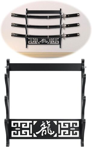 Huyear 3 Tier Katana جدار جبل، الخشب سيف ساموراي جدار جبل، حامل السيف كاتانا جدار حامل لعرض السيف الياباني in Saudi Arabia