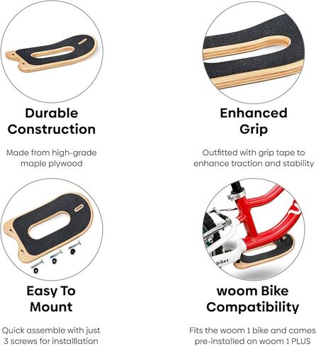 مسند قدم woom SURFBOARD، ملحق مسند قدم الدراجة المتوازن لدراجة woom 1 للراكبين المبتدئين والأطفال الصغار (1.5 - 3.5 سنة) in Kuwait