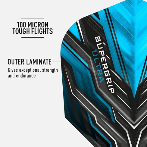 Harrows SUPERGRIP ULTRA FLIGHTS| Set of x5 Premium Extra Strong Dart Flight Bag (15 Flights) (Green) in Saudi Arabia