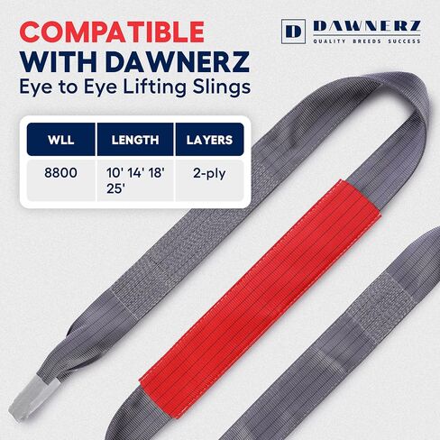 Polyester Lifting Sling Protector Sleeve 4.0' - Wear Pad for Dawnerz Eye to Eye Lifting Strap 6600 LBS Vertical WLL in Saudi Arabia