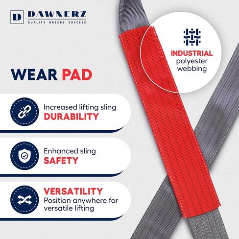 Polyester Lifting Sling Protector Sleeve 4.0' - Wear Pad for Dawnerz Eye to Eye Lifting Strap 6600 LBS Vertical WLL in Saudi Arabia