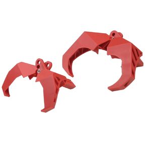 Accuform KDD442 STOPOUT Ball Valve Lockout, Fits Ball Valve 3/8" to 1-1/4", Hinged Plastic Gull-Wing Housing, Red