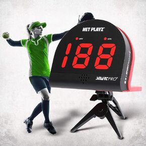 NetPlayz Softball Radars, Speed Sensors Training Equipment (Hands-Free Radar Guns, Pitching Speed Guns | Softball Gifts, High-Tech Gadget & Gear for Softball Players, Black