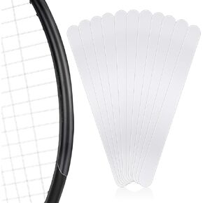 ShinyRelief 10 Pcs Tennis Racket Head Protectors Transparent Racket Head Tape Racket Head Sticker Reduce Impact and Friction Racquet Head Guard for Badminton Tennis Outdoor Sports Accessories