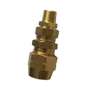 Air Brake Fittings for Rubber Tube,1/2" Hose ID x 3/8" Pipe Thread Swivel Connector(Pack of 1).