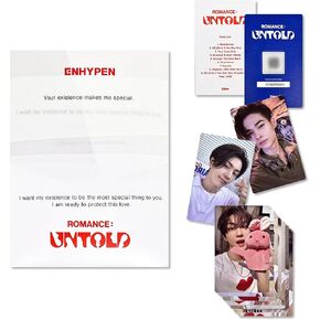 HYBE Ent. ENHYPEN - 2nd full album [ROMANCE : UNTOLD] (Weverse Albums ver.) Package + QR Card + Photocard + 2 Pin Badges + 4 Extra Photocards