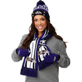 FOCO NFL Mens NFL Team Logo Ladies Snow Stealer Cold Weather Set - Gloves Scarf Beanie in Saudi Arabia