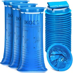 26 Pack Vomit Bags Disposable, IKOCO1000ml Leak Resistant Emesis Throw Up Bags, Motion Barf Puke Sickness Bags for Travel, Nausea and Car