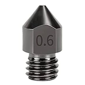 3D Printer Extruder Nozzles, MK8, Hardened Steel (4pcs) (4, 0.6 mm)