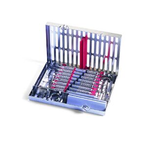 Hu-Friedy IM5080 Signature Series 8 Instrument Cassette with Accessory Area, Small, Red