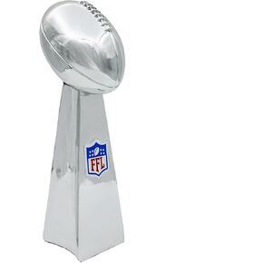 Fantasy Football Trophy-1- Ultimate Fantasy Football Trophy Realistic Fantasy League Winner's Cup Bright Silver Lombardi Trophy Elegant and Durable Design-3 Sizes