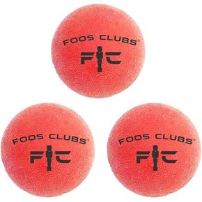 Foosball Balls - Professional Tournament Quality - Great for Schools, Home Play, and Rec Centers - Set of 3 Urethane Foosballs (red)