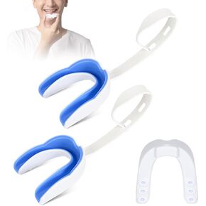2 Pack Football Mouth Guard with Strap, Youth & Adults Sports Mouthguard for Rugby, Hockey, Boxing, Basketball and MMA (Blue)
