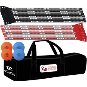 حزمة Broomball Senior - 6 أعواد فاخرة باللون الأحمر/6 باللون الأسود in Kuwait