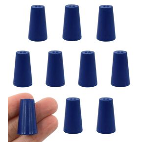 EISCO 10PK Neoprene Stoppers, Solid - ASTM - Size: #000-8.2mm Bottom, 12.7mm Top, 25mm Length - Suitable for use with Petroleum, Oils & Most Inorganic Acids and Bases