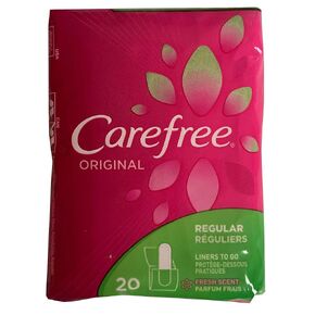 Carefree Original Regular Fresh Scent - 20 Liners, Pack of 4