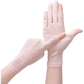 قفازات القيادة الصيفية للنساء - قفازات للحماية من أشعة الشمس فوق البنفسجية والأشعة فوق البنفسجية بدون أصابع - قفازات القيادة - قفازات واقية من الشمس in Kuwait