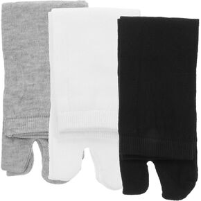 Ciieeo 15 Pairs of Socks Elastic Cotton Tabi Toe Socks Tabi Split Toe Socks (White/Black/Grey)