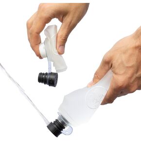 CuloClean Portable Bidet with Flexible Bottle (500ml, 16.9 fl oz) - Ideal for Travel, Hiking, Toilet or Camping. Ultralight (34g, 1.2 oz). Includes CuloClean (Black), Flexible Bottle, and Hanger