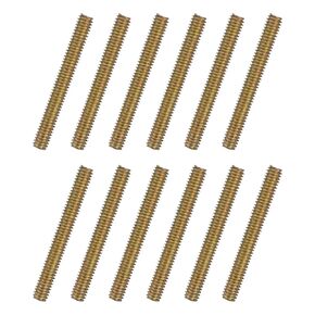 uxcell 12pcs Fully Threaded Rods 5/16x1-1/2 All Thread Studs Long Threaded Screw Carbon Steel for Furniture Garden Railing Mounting Assembly Fastening Frame Connection Colorful Zinc