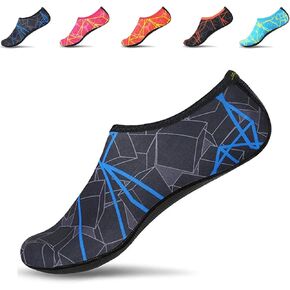 JACKSHIBO Water Shoes for Women Men Quick-Dry Aqua Water Socks Barefoot Shoes for Cruise Essentials Swimming Beach Pool Yoga Surf