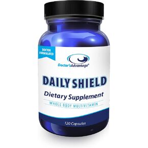 Doctor's Advantage Daily Shield Multivitamin-Green Tea Extract & Bilberry- Antioxidant Supplement to Fight Free Radical Damage & Support Immune System for Optimal Health–Organic, Non-GMO-120 Capsules