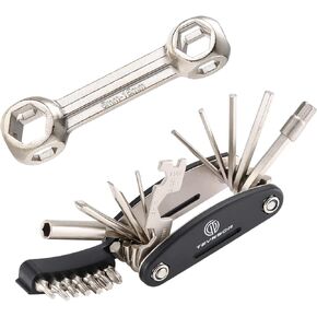 Teyssor Bike Repair Tool Kit, 20 in 1 Bicycle Multitool Portable Cycling Mechanic Repair Tool Kit with Bike Bone Wrench for Road Mountain Bikes
