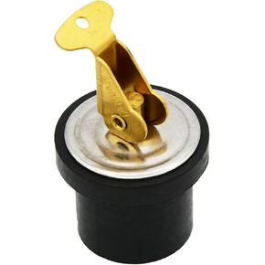 Vinland Marine Brass Snap Handle Drain Plug for Ø3/4", Ø5/8", Ø1/2", Ø3/8", Ø7/8" Tube, Boat Plugs, Jon Boat Drain Plug, Boat Hull Drain Plug, Drain Plugs for Boats, Live Well Drain Plug