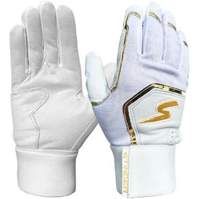 Stinger Sports Winder Series Batting Gloves for Baseball and Softball (Adult XL, White/Gold Chrome) in Kuwait