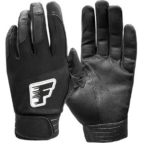 FINGER TEN Batting Gloves Men Youth Adult for Baseball Softball Cabretta Leather Batting Glove 1 Pair, Mens Boys Girls Pro Grip Gloves