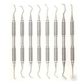 8 piece set GOLDMAN-FOX Curettes & Scalers Set Dental Instruments