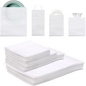 100 PCS Cushion Foam Pouches, 4 Sizes Moving Foam Wrap Pouches, Foam Wrap Sheets Cushioning for Packaging Moving Shipping, Cushion Wrap for Mug Cup Glasses Dishes Furniture Plates