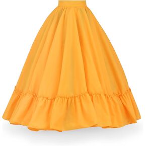 Ballet Folklorico Dance Skirt for Kids, Teens & Women – Doble Vuelo Practice Skirt – Various Solid Colors