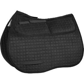 Harrison Howard Square Quilt Adjustable All Purpose Saddle Pad with Foam Inserts and 4 Pockets Horse Riding Pad for Added Cushioning and Comfort
