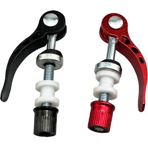 M6x55 Bicycle Mounting Clip Quick Release Seatpost Quick Release Pin Gold Seat Bolt (1 each M6 Black/Red)-2PCS